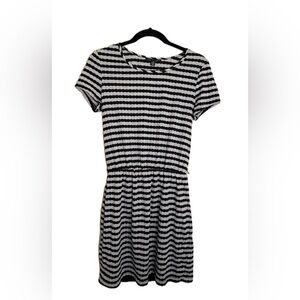 New With Tag Black and Grey Striped Dress.